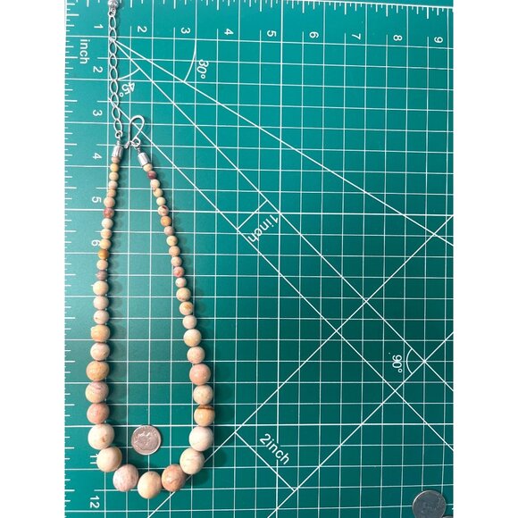 DTR Jay King Jasper Bead Necklace Natural Stone Graduated Rounds 61g Vtg Boho - Picture 8 of 9